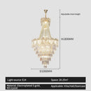 GobekUsa Elegant Simple Staircase Chandelier LED Livingroom Villa Creative Hotel Lighting