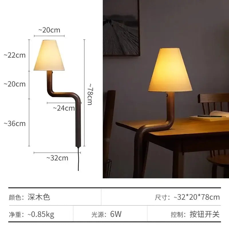 GobekUsa Elegant Solid Wood LED Table Lamp for Study and Bedside Lighting, photo 6 of 8