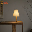 GobekUsa Elegant Solid Wood LED Table Lamp for Study and Bedside Lighting