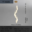 GobekUsa Elegant Tulip Staircase Chandelier: Luxury Decor Hanging LED Lamp for Lobby, Restaurant, Hotel.