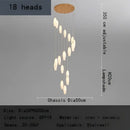 GobekUsa Elegant Tulip Staircase Chandelier: Luxury Decor Hanging LED Lamp for Lobby, Restaurant, Hotel.