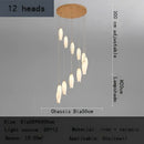 GobekUsa Elegant Tulip Staircase Chandelier: Luxury Decor Hanging LED Lamp for Lobby, Restaurant, Hotel.