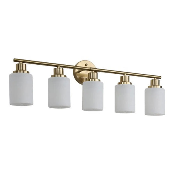 Elegant Vanity Lights for Bathroom in Gold with 5 Lights Fixture