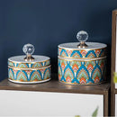 GobekUsa Crystal Ball Ceramic Jewelry Box: Decorative Storage Jar for Home Organization