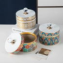 GobekUsa Crystal Ball Ceramic Jewelry Box: Decorative Storage Jar for Home Organization