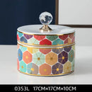 GobekUsa Crystal Ball Ceramic Jewelry Box: Decorative Storage Jar for Home Organization
