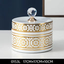 GobekUsa Crystal Ball Ceramic Jewelry Box: Decorative Storage Jar for Home Organization