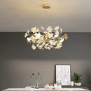 GobekUsa Ginkgo Branch Ceramic Chandelier for Luxe Dining & Study Room