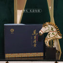 GobekUsa Enamel Horse Sculpture: European Decor Ornament for Home Foyer & Living Room