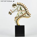 GobekUsa Enamel Horse Sculpture: European Decor Ornament for Home Foyer & Living Room