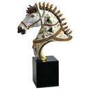 GobekUsa Enamel Horse Sculpture: European Decor Ornament for Home Foyer & Living Room
