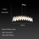 GobekUsa Cloud Mist Glass Chandelier with G9 Light Source - Luxury Home Decoration