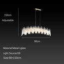 GobekUsa Cloud Mist Glass Chandelier with G9 Light Source - Luxury Home Decoration
