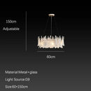 GobekUsa Cloud Mist Glass Chandelier with G9 Light Source - Luxury Home Decoration