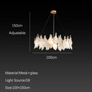 GobekUsa Cloud Mist Glass Chandelier with G9 Light Source - Luxury Home Decoration