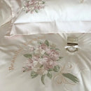 GobekUsa Flowers Embroidery Lace Princess Bedding Set 1000TC Egyptian Cotton Duvet Cover Set