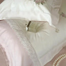 GobekUsa Flowers Embroidery Lace Princess Bedding Set 1000TC Egyptian Cotton Duvet Cover Set