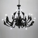 GobekUsa Iron Swan Pendant Chandelier for Restaurant Living Room Bedroom with LED G4 Candle