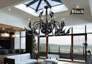 GobekUsa Iron Swan Pendant Chandelier for Restaurant Living Room Bedroom with LED G4 Candle