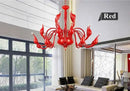 GobekUsa Iron Swan Pendant Chandelier for Restaurant Living Room Bedroom with LED G4 Candle