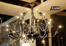 GobekUsa Iron Swan Pendant Chandelier for Restaurant Living Room Bedroom with LED G4 Candle