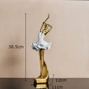 GobekUsa Ballet Dancer Resin Sculpture Desk Decoration Figure - Room Aesthetic Décor