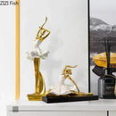 GobekUsa Ballet Dancer Resin Sculpture Desk Decoration Figure - Room Aesthetic Décor
