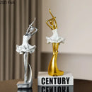 GobekUsa Ballet Dancer Resin Sculpture Desk Decoration Figure - Room Aesthetic Décor