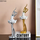 GobekUsa Ballet Dancer Resin Sculpture Desk Decoration Figure - Room Aesthetic Décor