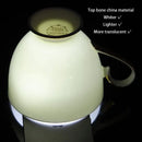 GobekUsa Bone China Coffee Set White Gold Porcelain Tea Set Advanced Pot Cup