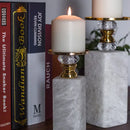 GobekUsa Gold Marble Candle Holder Candelabrum Wedding Decor Desktop Accessories