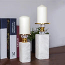 GobekUsa Gold Marble Candle Holder Candelabrum Wedding Decor Desktop Accessories