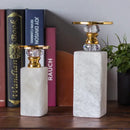 GobekUsa Gold Marble Candle Holder Candelabrum Wedding Decor Desktop Accessories