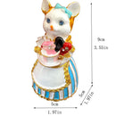 Elegant white porcelain cat jewelry trinket box bedroom decor by Decorbites