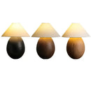 GobekUsa Elegant Wood Table Lamp for Bedroom Office Decor