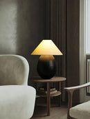 GobekUsa Elegant Wood Table Lamp for Bedroom Office Decor