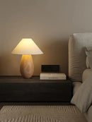 GobekUsa Elegant Wood Table Lamp for Bedroom Office Decor