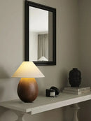 GobekUsa Elegant Wood Table Lamp for Bedroom Office Decor