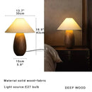 GobekUsa Elegant Wood Table Lamp for Bedroom Office Decor