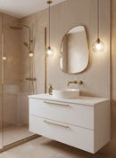Asymmetrical Wall Mirror - Handmade Brass Frame Mirror