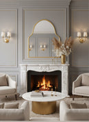 Arch Antiqued Brass Wall Mirror - Unlacquered Brass Mirror