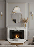 Asymmetrical Brass Mirror - Irregular Brass Frame Mirror