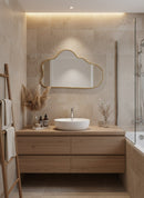 Cloud Mirror - Antique Brass Wall Mirror