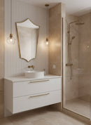 Italian Brass Frame Wall Mirror - Antique Brass - Unlacquered Brass