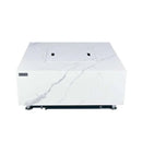 Elementi Plus Bianco White Marble Porcelain Fire Table OFP103BW