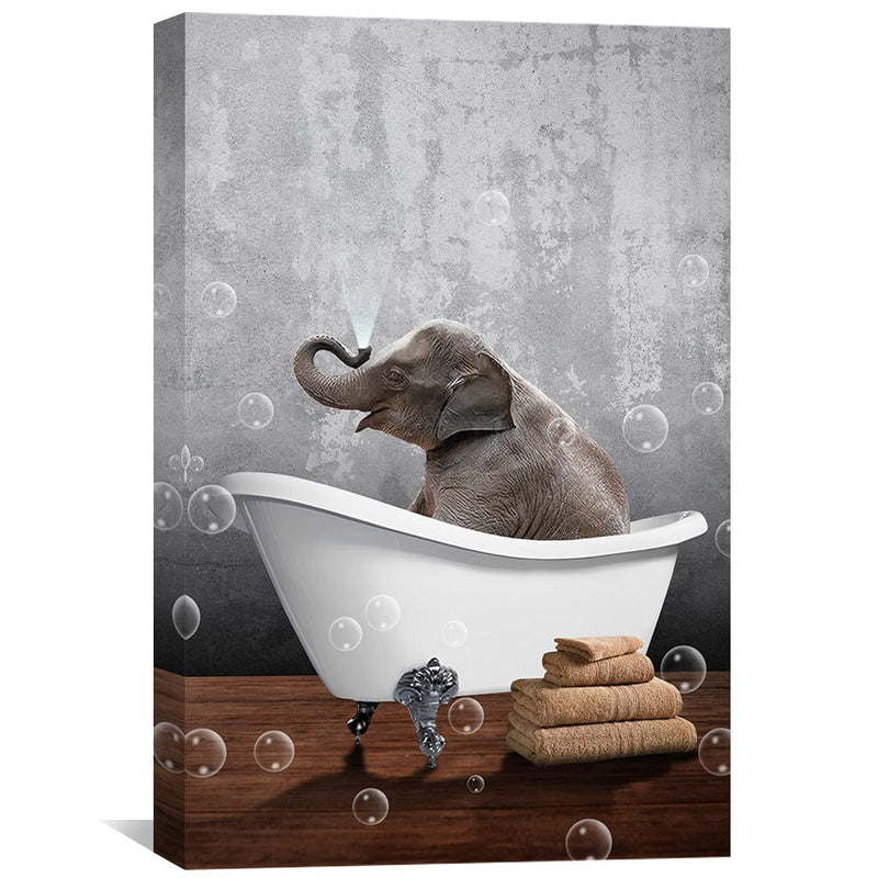 Elephant Bath Canvas