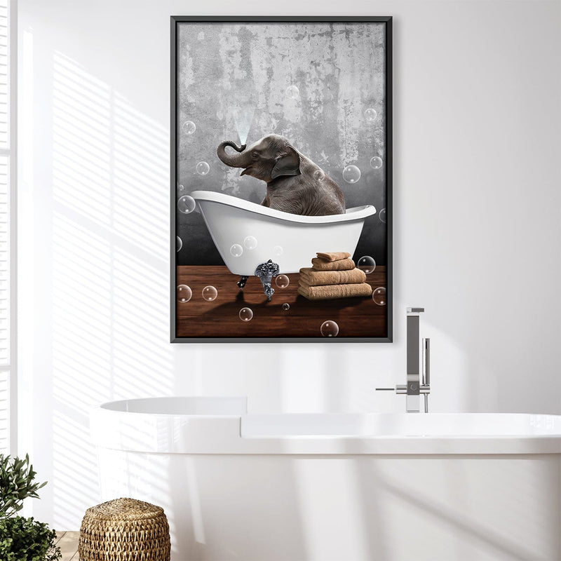 Elephant Bath Canvas