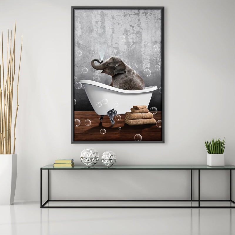 Elephant Bath Canvas