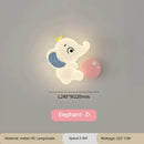 GobekUsa Elephant Cartoon Wall Light PE Lampshade for Baby Room and School Hallway
