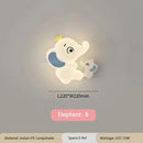 GobekUsa Elephant Cartoon Wall Light PE Lampshade for Baby Room and School Hallway